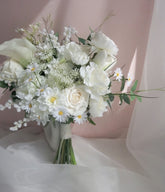 White Rose Wedding Bouquet 35cmW